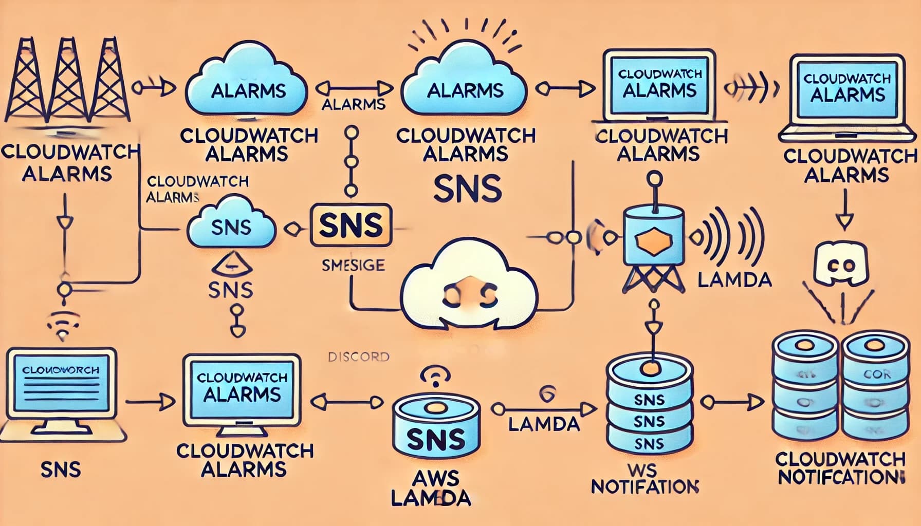 Discord notification using CloudWatch Alarms, SNS and AWS Lambda