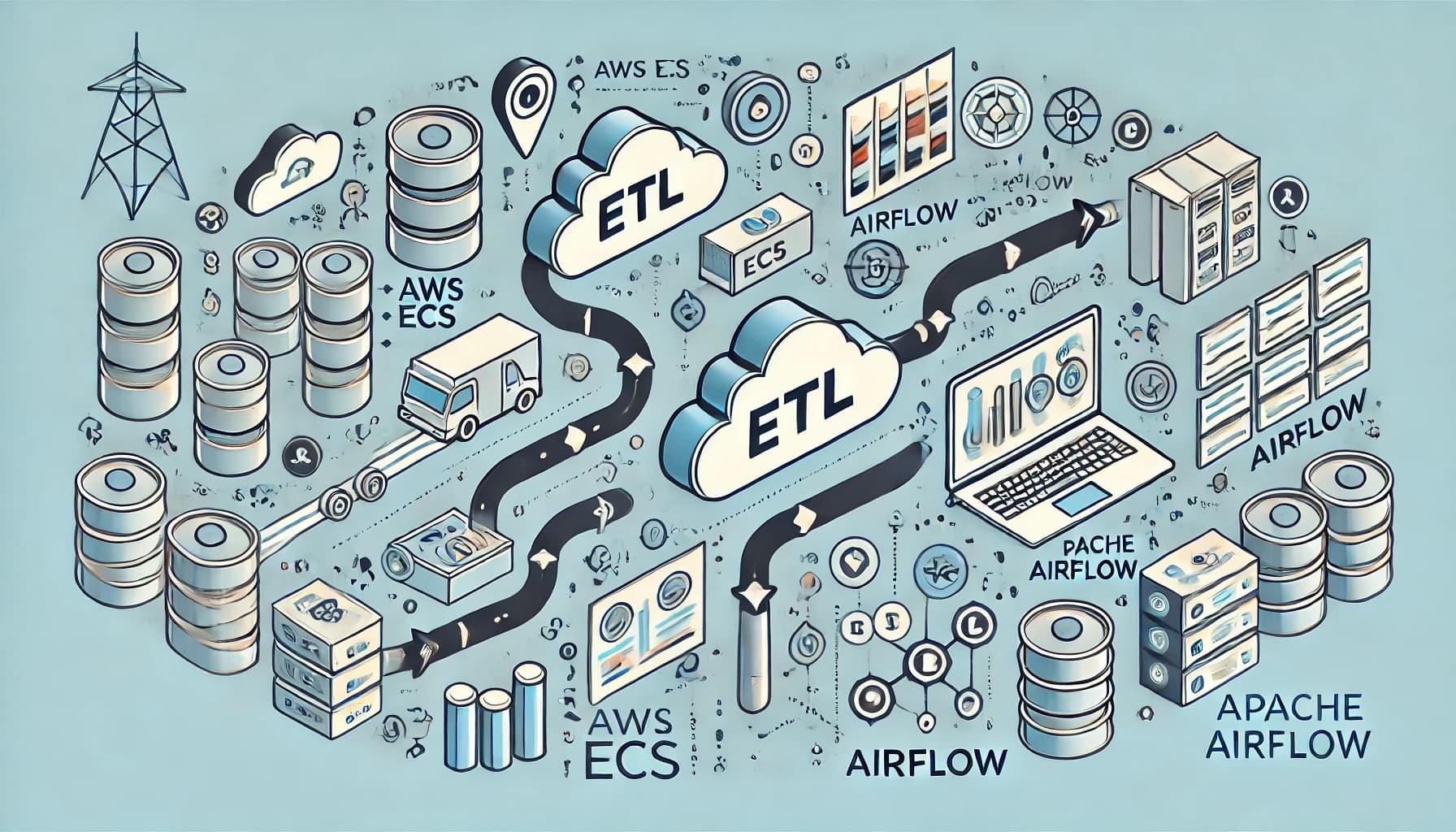 Building an ETL pipeline with Airflow and ECS